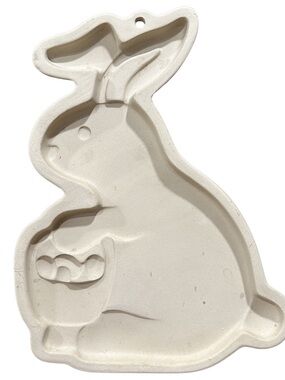 Vintage 1996 Superstone Cookie Mold Easter Rabbit Cookie Press Sassafras 12”